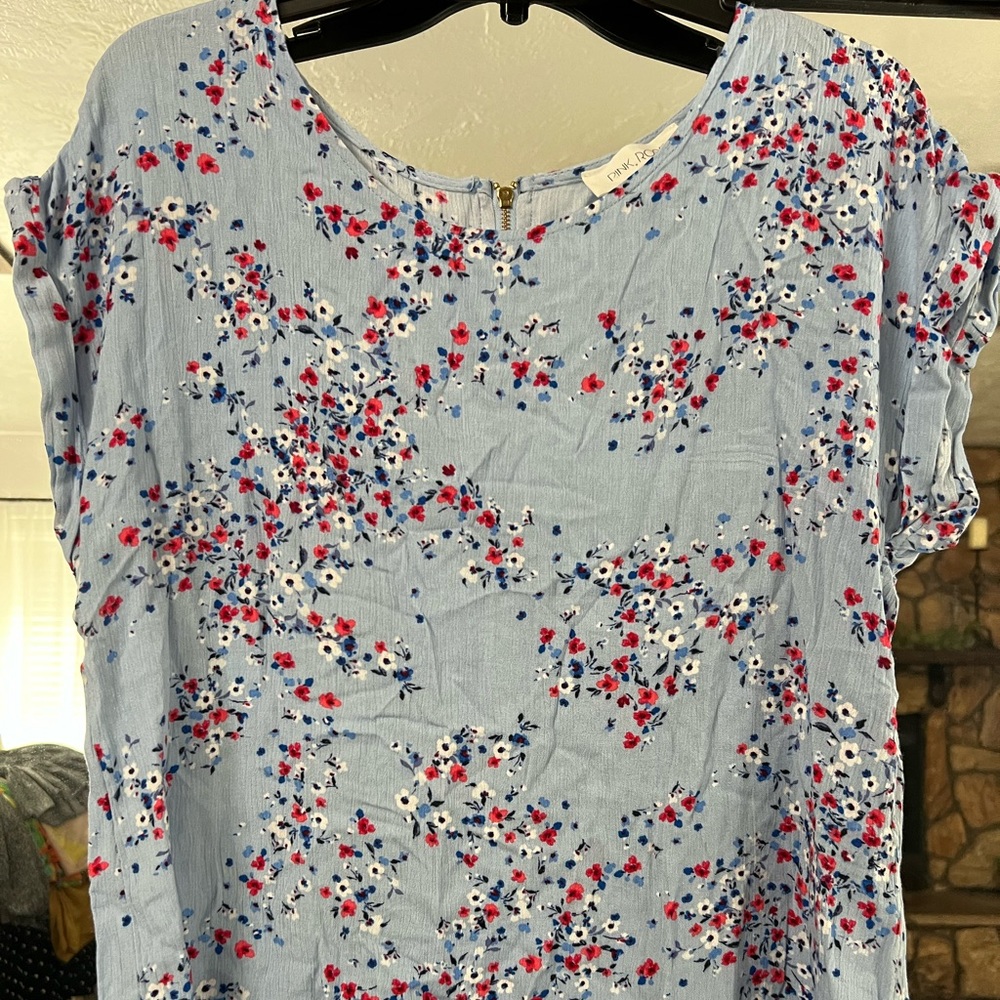 Pink Rose blouse size medium